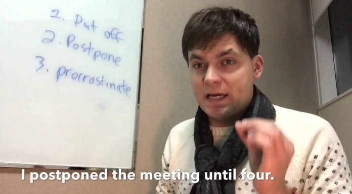 “미루지 좀 마! 그렇게 살지마!” 영어로는?